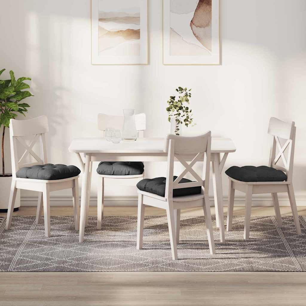 Zitkussens 4 pcs Donkergrijs 45 x 45 cm Katoen Stof is nu te koop bij PeponiXL, paradijselijk wonen!