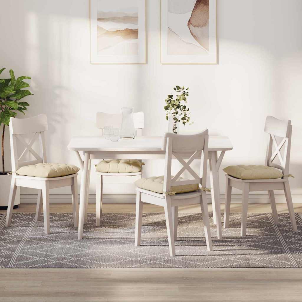 Zitkussens 4 pcs Crème 40 x 40 x 6 cm Stof is nu te koop bij PeponiXL, paradijselijk wonen!
