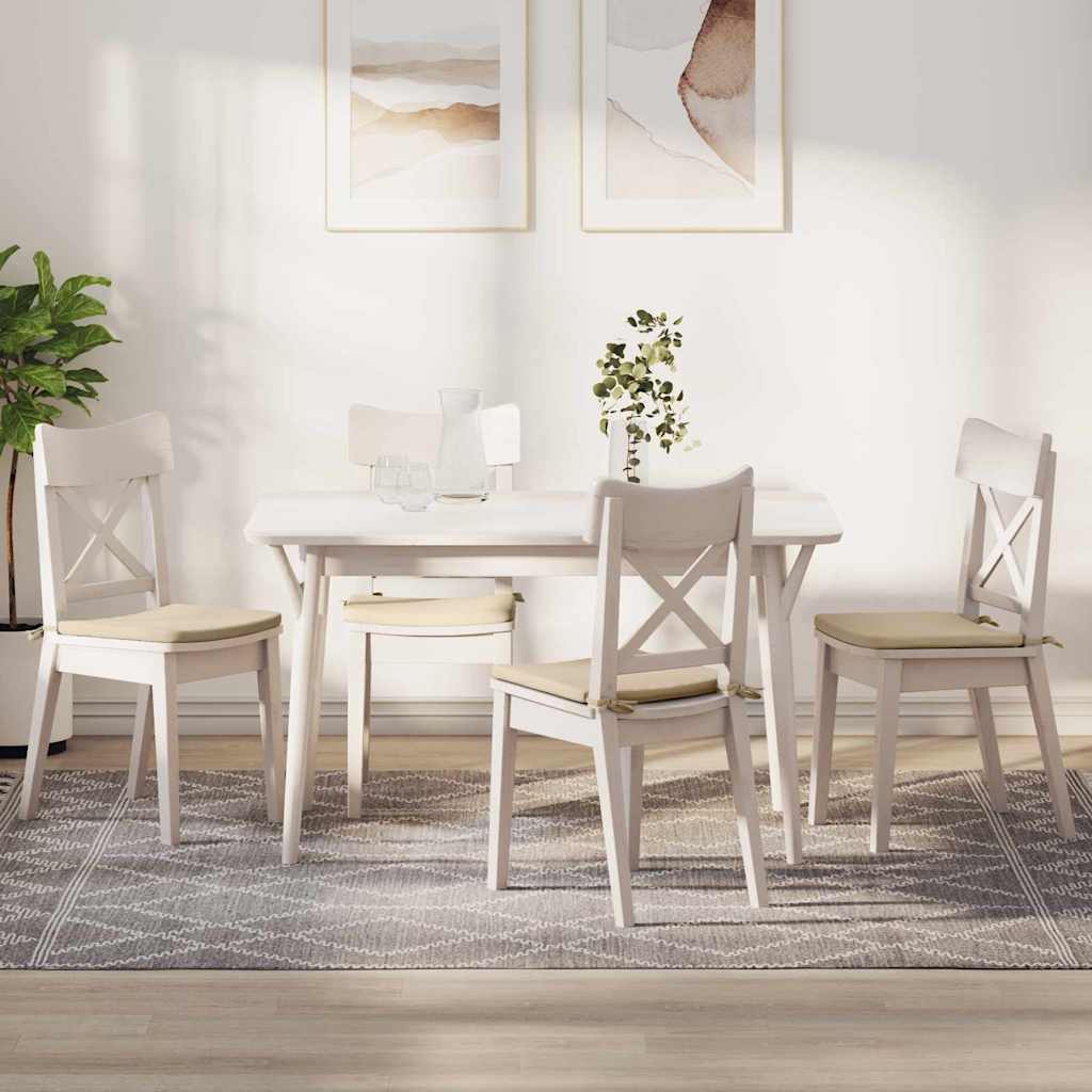 Zitkussens 4 pcs Crème 40 x 40 x 3 cm Microvezel Stof is nu te koop bij PeponiXL, paradijselijk wonen!