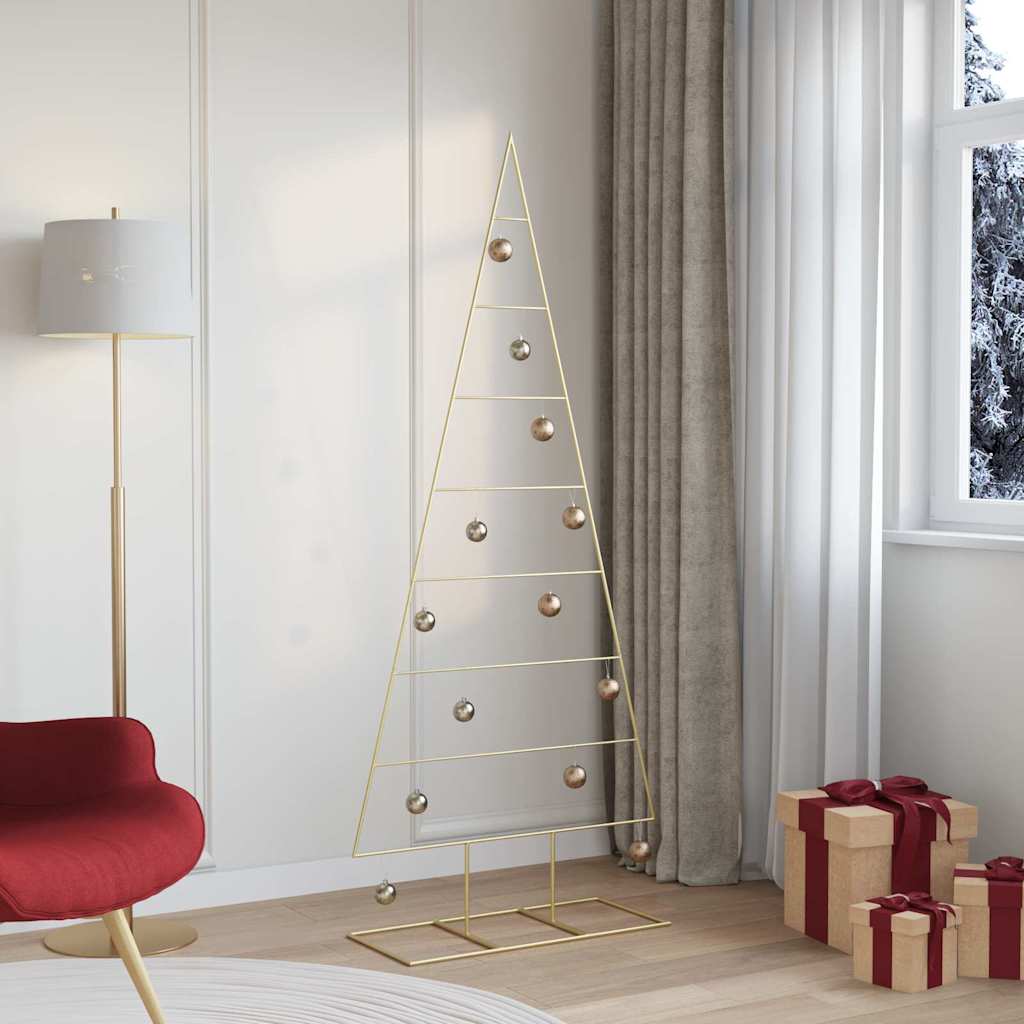 Metalen kerstboom met standaard Goud 181 cm Poedergecoat staal is nu te koop bij PeponiXL, paradijselijk wonen!