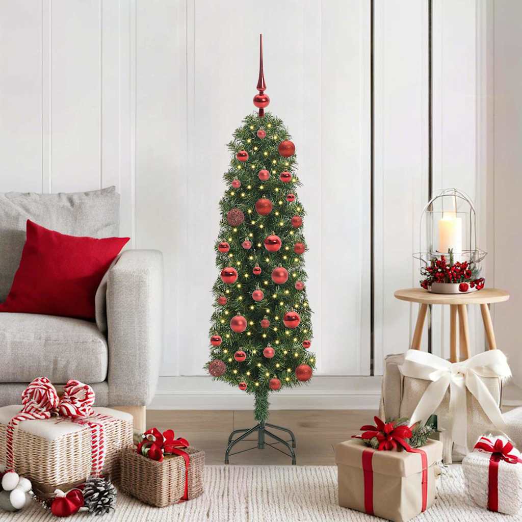 Kunstkerstboom Groen 120 cm PVC en Staal en Kunststof is nu te koop bij PeponiXL, paradijselijk wonen!