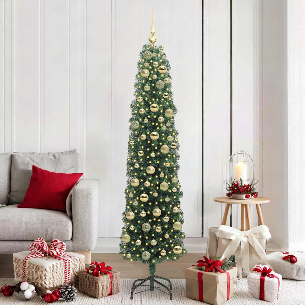 Kunstkerstboom Groen 180 cm PVC en Staal en Kunststof is nu te koop bij PeponiXL, paradijselijk wonen!