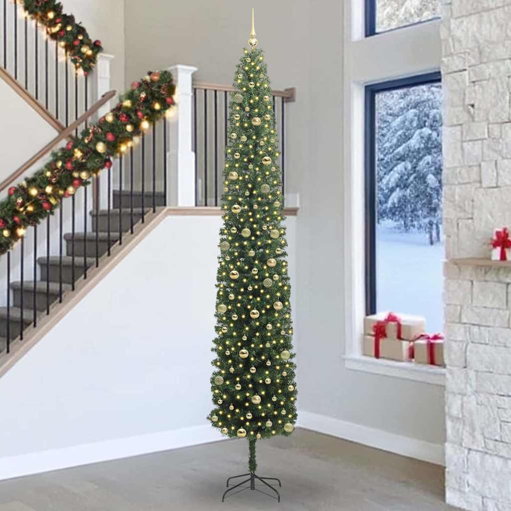 Kunstkerstboom met led-verlichting Groen 300 cm is nu te koop bij PeponiXL, paradijselijk wonen!