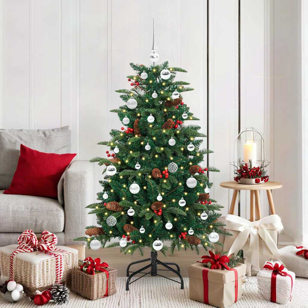 Kunstkerstboom Groen 150 cm PVC en Metaal en Plastic is nu te koop bij PeponiXL, paradijselijk wonen!