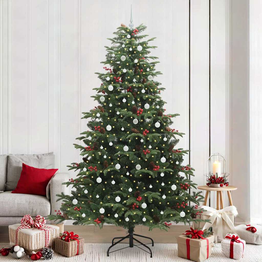 Kunstkerstboom Groen 240 cm PVC en Metaal en Plastic is nu te koop bij PeponiXL, paradijselijk wonen!