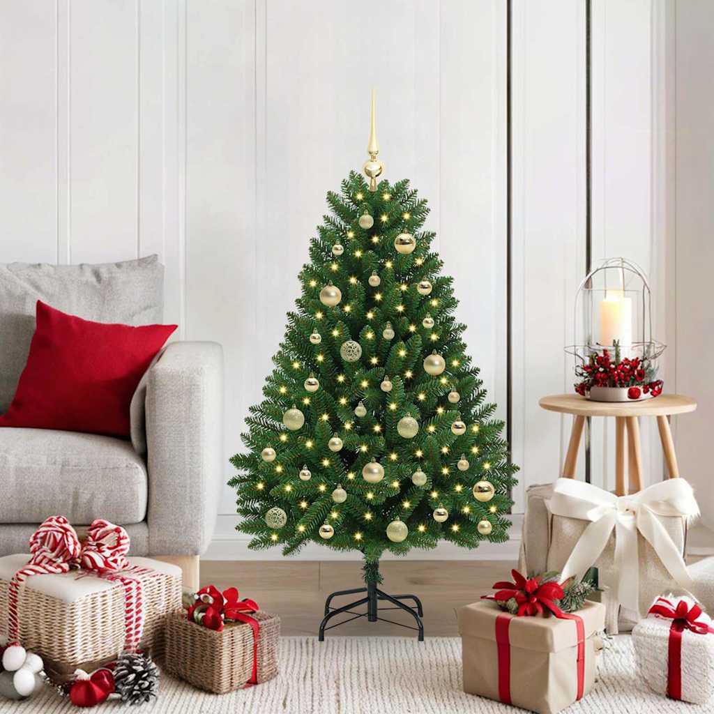 Kunstkerstboom met 150 LED Groen 120 cm PVC en Metaal is nu te koop bij PeponiXL, paradijselijk wonen!