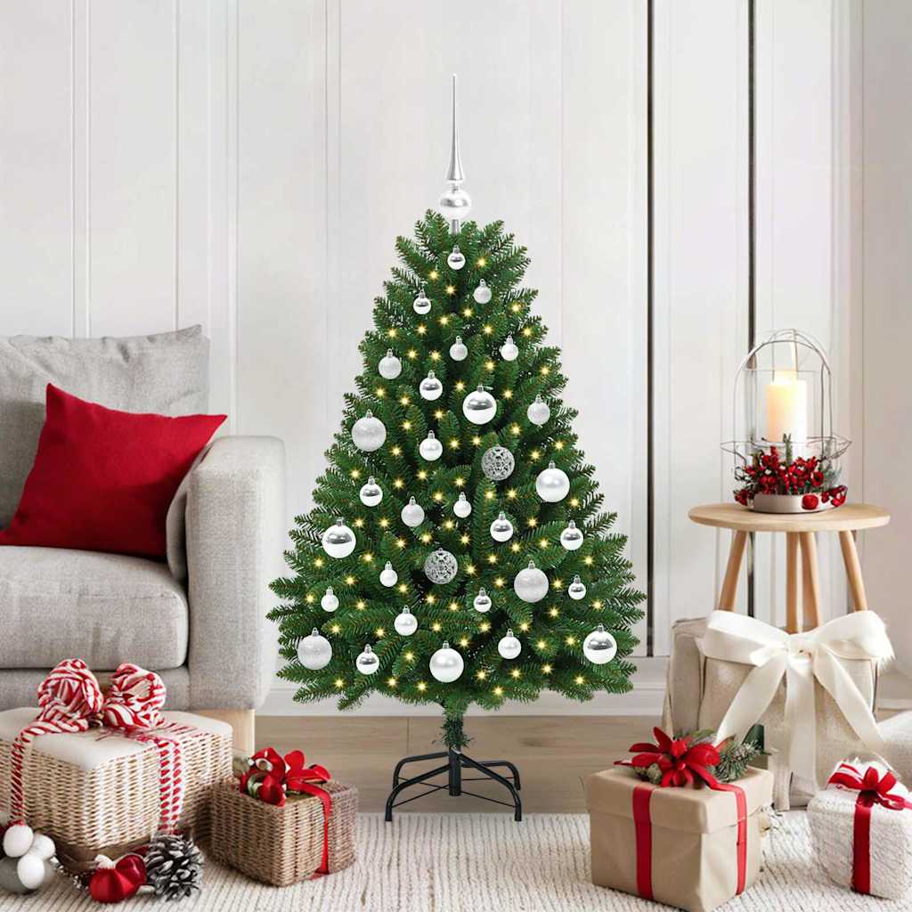 Kunstkerstboom met 150 LED Groen 120 cm PVC en Metaal is nu te koop bij PeponiXL, paradijselijk wonen!