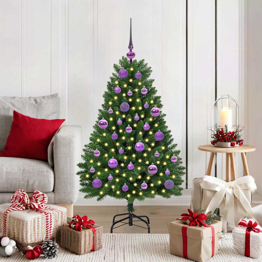Kunstkerstboom met 150 LED Groen 120 cm PVC en Metaal is nu te koop bij PeponiXL, paradijselijk wonen!
