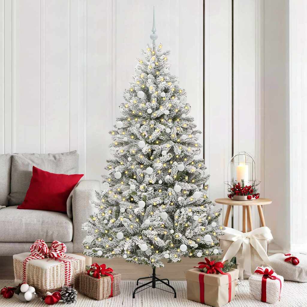 Kunstkerstboom met 300 LED Groen en Wit 180 cm PVC en Metaal is nu te koop bij PeponiXL, paradijselijk wonen!