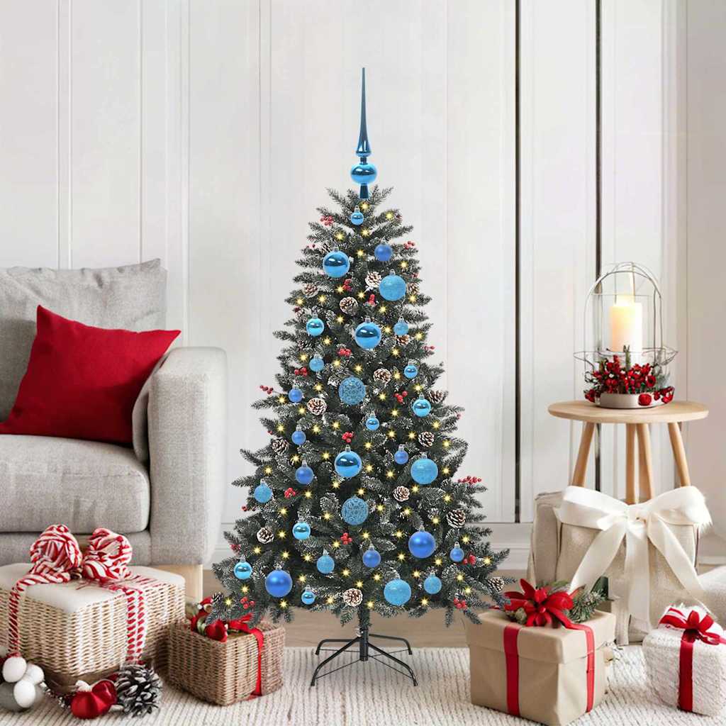 Kunstkerstboom met 150 LED Groen 120 cm PVC en Plastic en Staal is nu te koop bij PeponiXL, paradijselijk wonen!