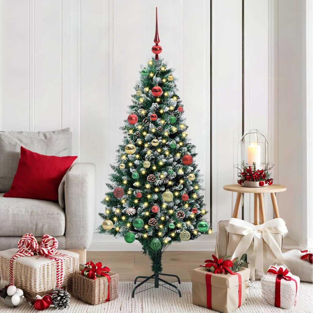 Kunstkerstboom Groen 150 cm PVC en Staal en Kunststof is nu te koop bij PeponiXL, paradijselijk wonen!
