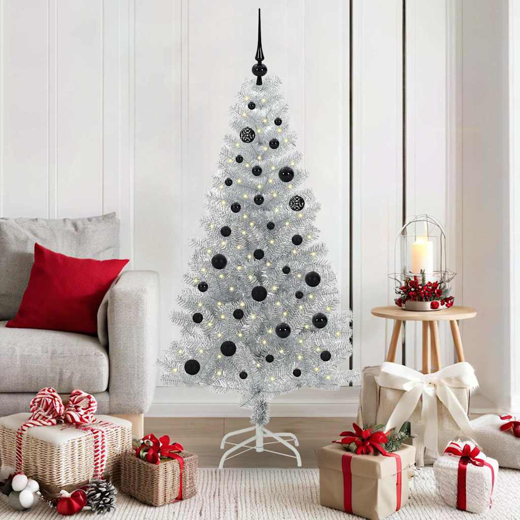 Kerstboom Zilver 150 cm PET is nu te koop bij PeponiXL, paradijselijk wonen!