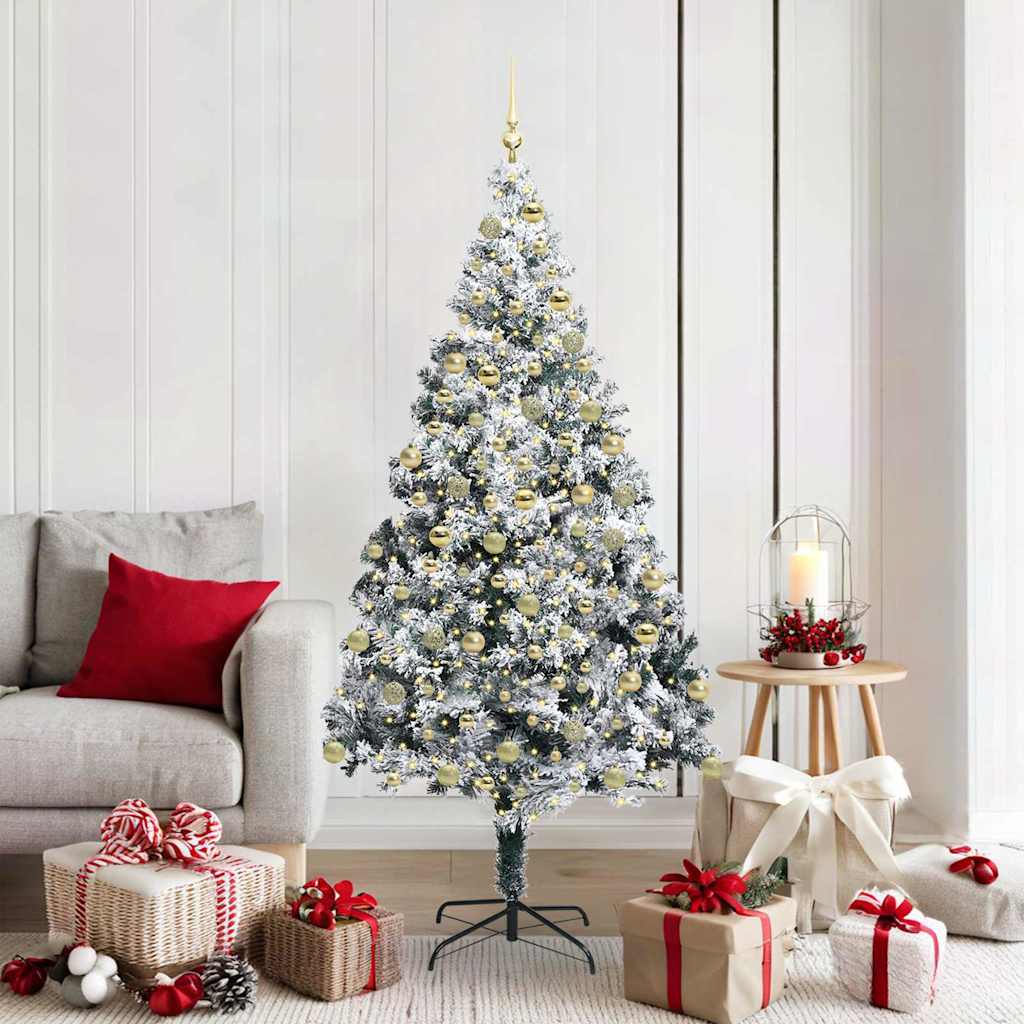 Kunstkerstboom met 300 LED Wit 180 cm PVC en Staal en Kunststof is nu te koop bij PeponiXL, paradijselijk wonen!