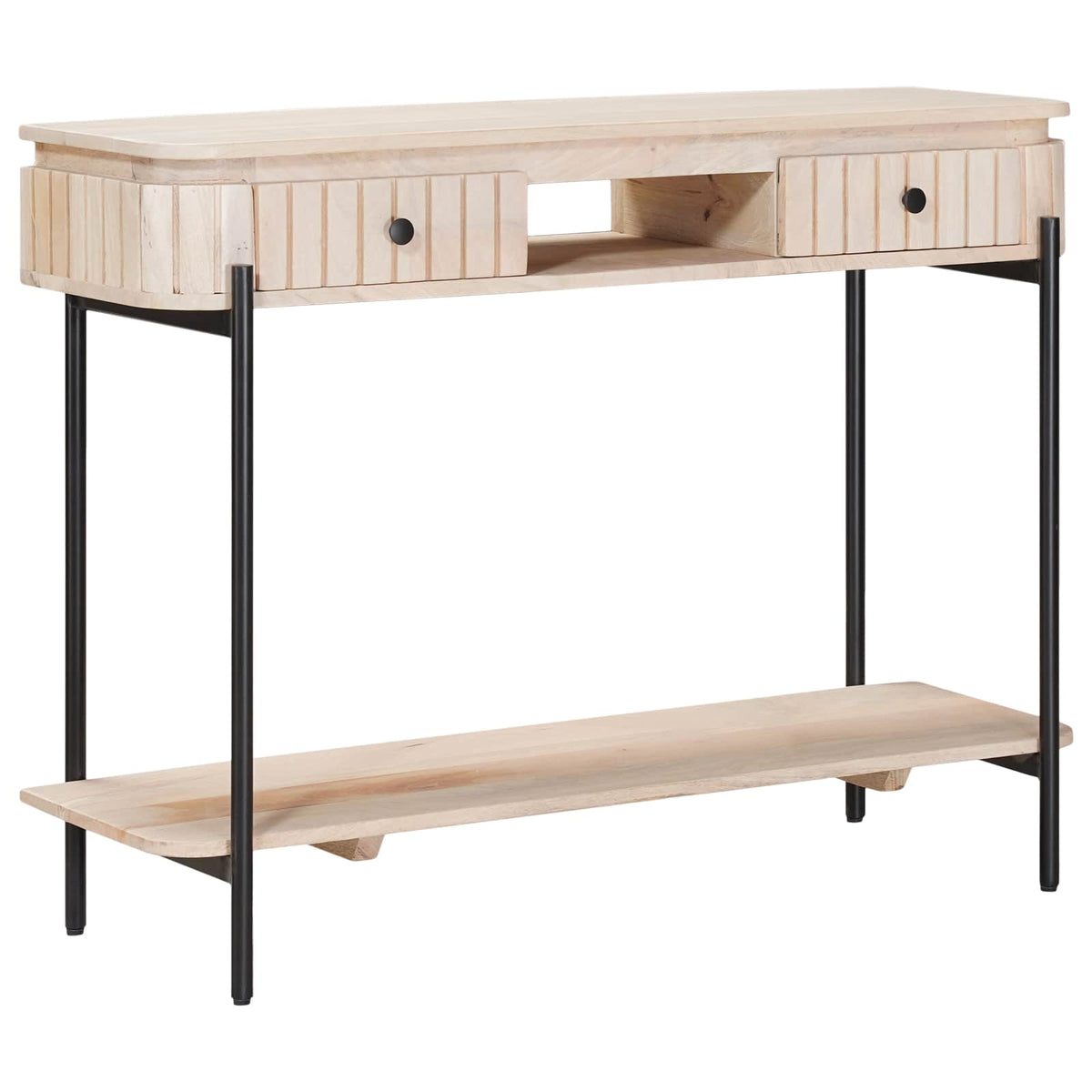 Handgemaakte Eindtafel Wit 100 x 30 x 76 cm Massief Mango Hout is nu te koop bij PeponiXL, paradijselijk wonen!