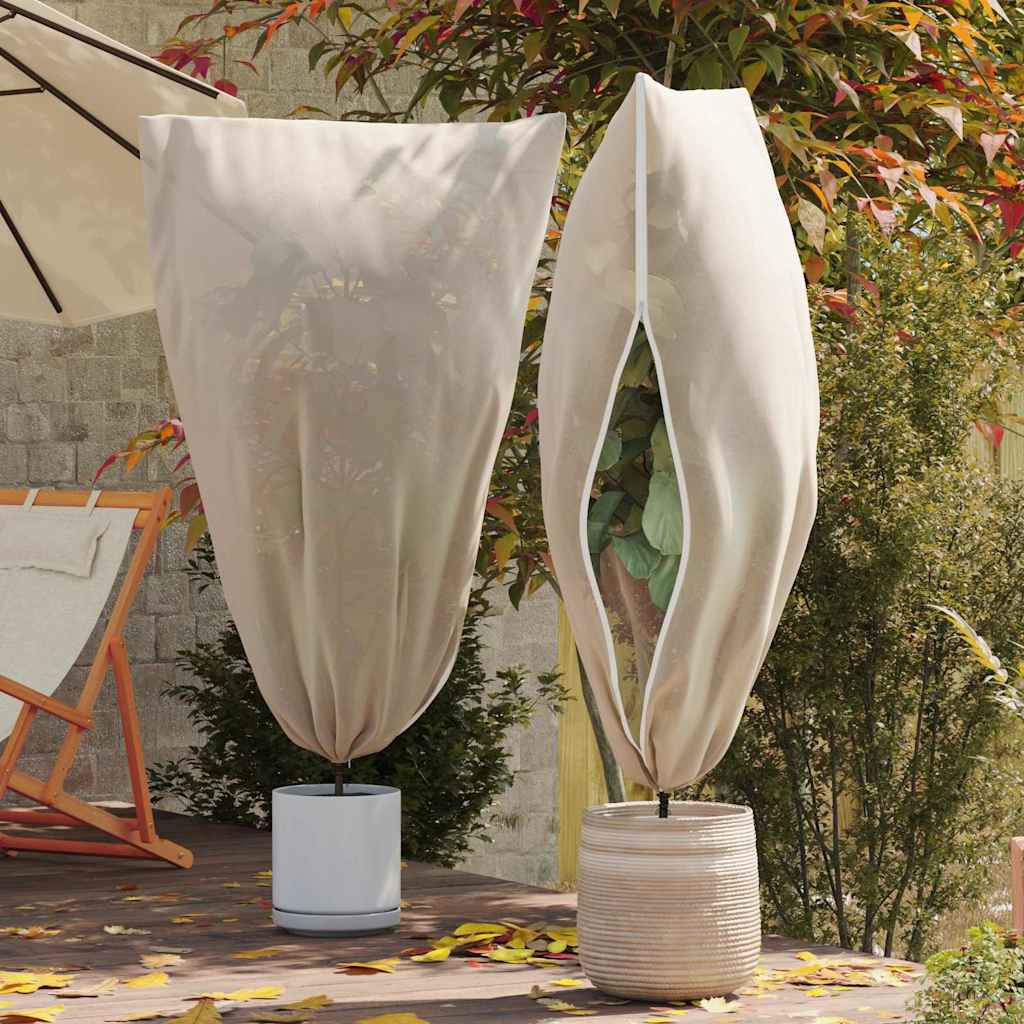 Vorstbescherming Plantenfleece Covers 5 pcs Beige 1,55 x 1,55 m is nu te koop bij PeponiXL, paradijselijk wonen!