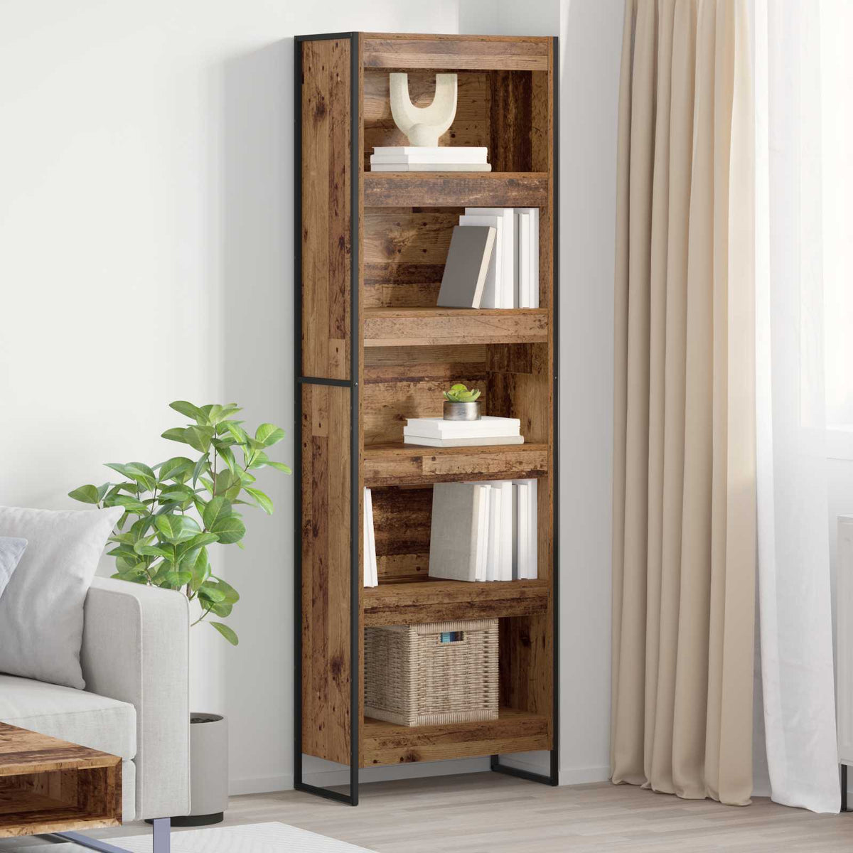 Boekenkast 2 pcs Oud Hout 60 x 30 x 189,5 cm Bewerkt hout is nu te koop bij PeponiXL, paradijselijk wonen!