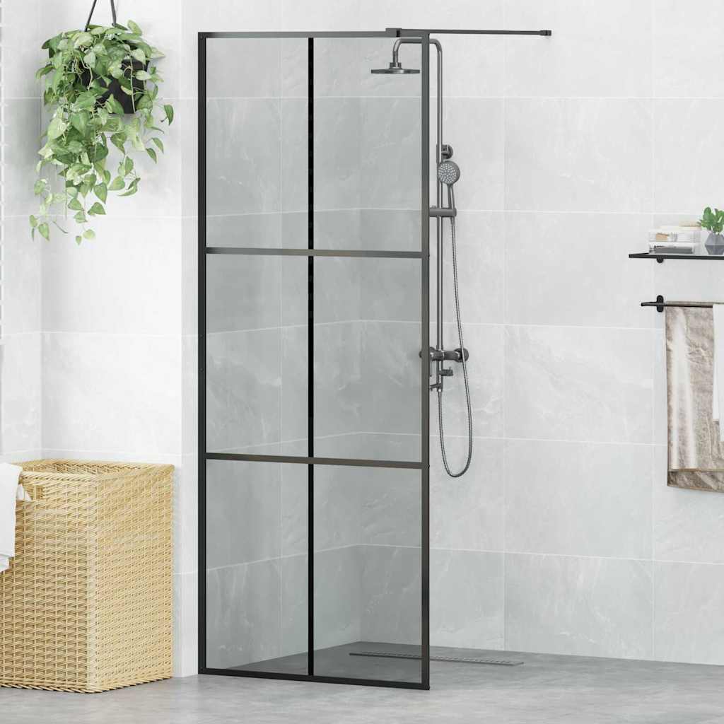 Inloop Douche Wand Zwart 80 x 195 cm gehard glas is nu te koop bij PeponiXL, paradijselijk wonen!