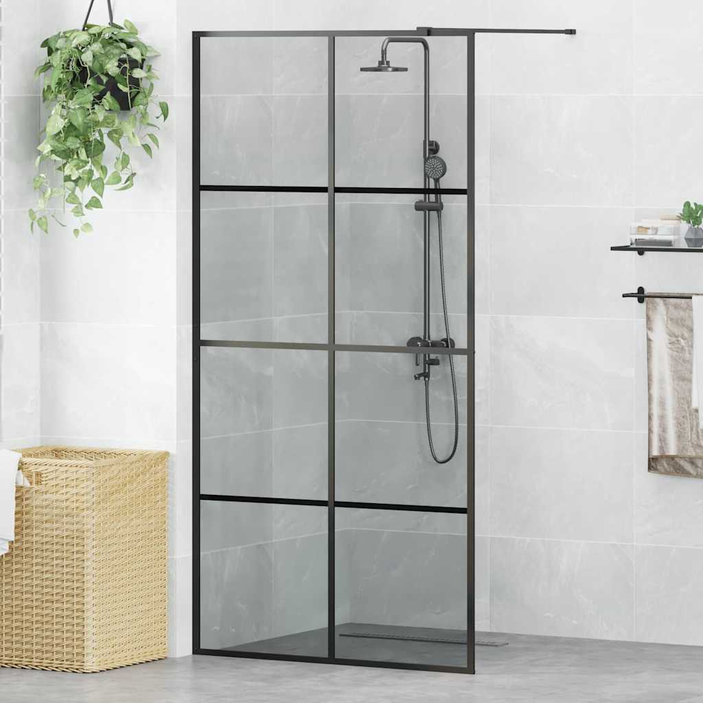Inloop Douche Wand Zwart 100 x 195 cm gehard glas is nu te koop bij PeponiXL, paradijselijk wonen!