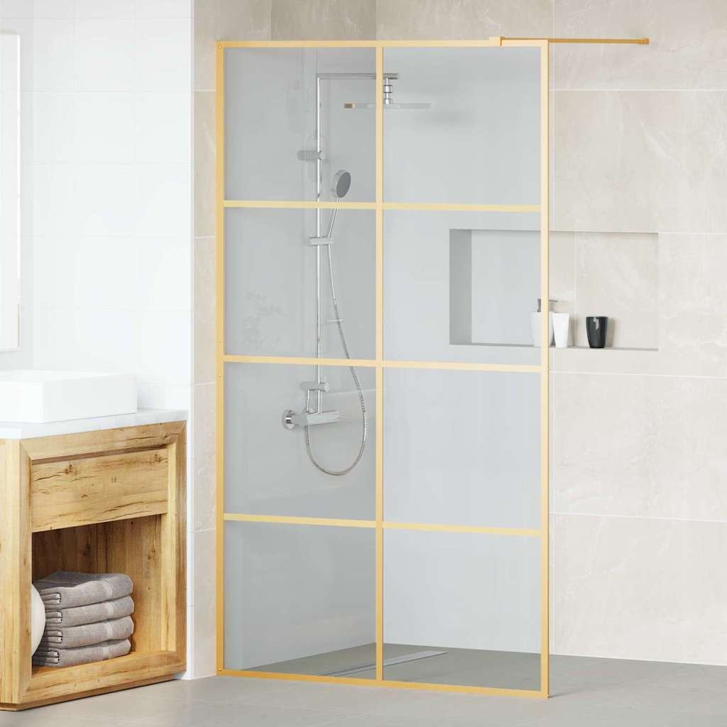 Inloop Douche Wand Goud 115 x 195 cm gehard glas is nu te koop bij PeponiXL, paradijselijk wonen!