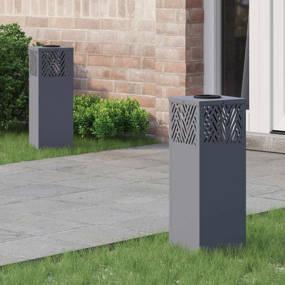 Solar LED Pad Licht 2 pcs Antraciet Koudgewalst staal is nu te koop bij PeponiXL, paradijselijk wonen!