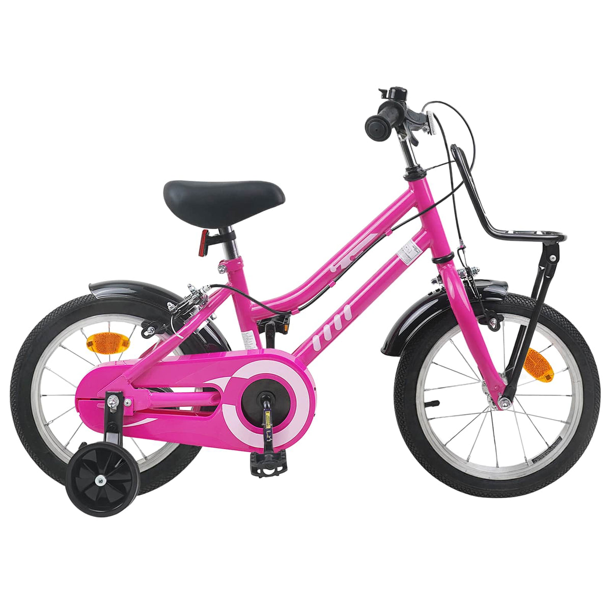 Kinderfiets 12 Inch voor 2-4 jaar oud Roze en Zwart is nu te koop bij PeponiXL, paradijselijk wonen!