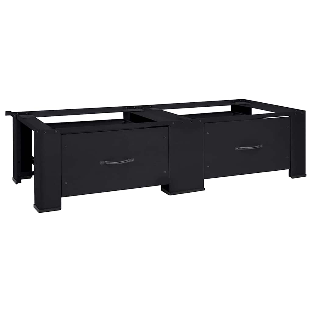Wasmachine Pedestal 2 pcs Zwart 127 x 54,5 x 32,5 cm Staal is nu te koop bij PeponiXL, paradijselijk wonen!