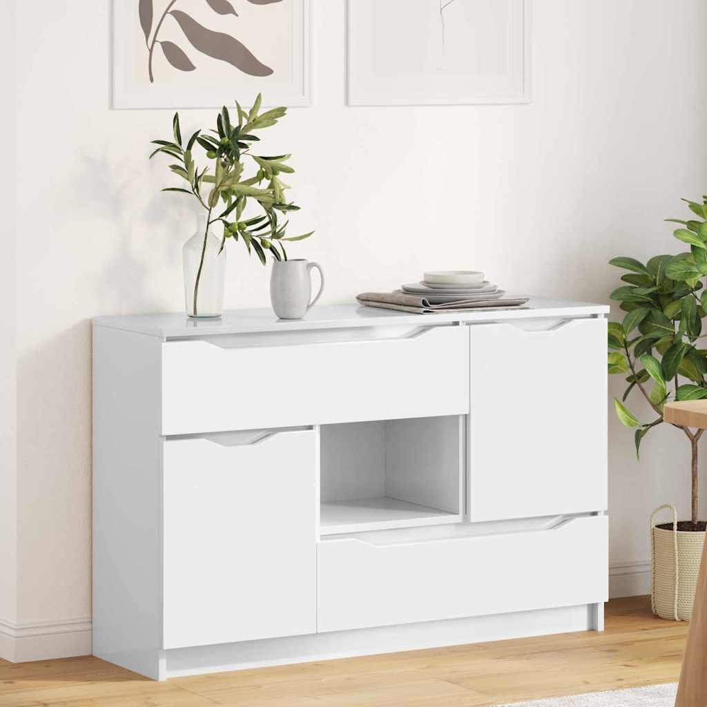 Dressoir met lade Hoogglans wit 100 x 30 x 65,6 Bewerkt hout is nu te koop bij PeponiXL, paradijselijk wonen!