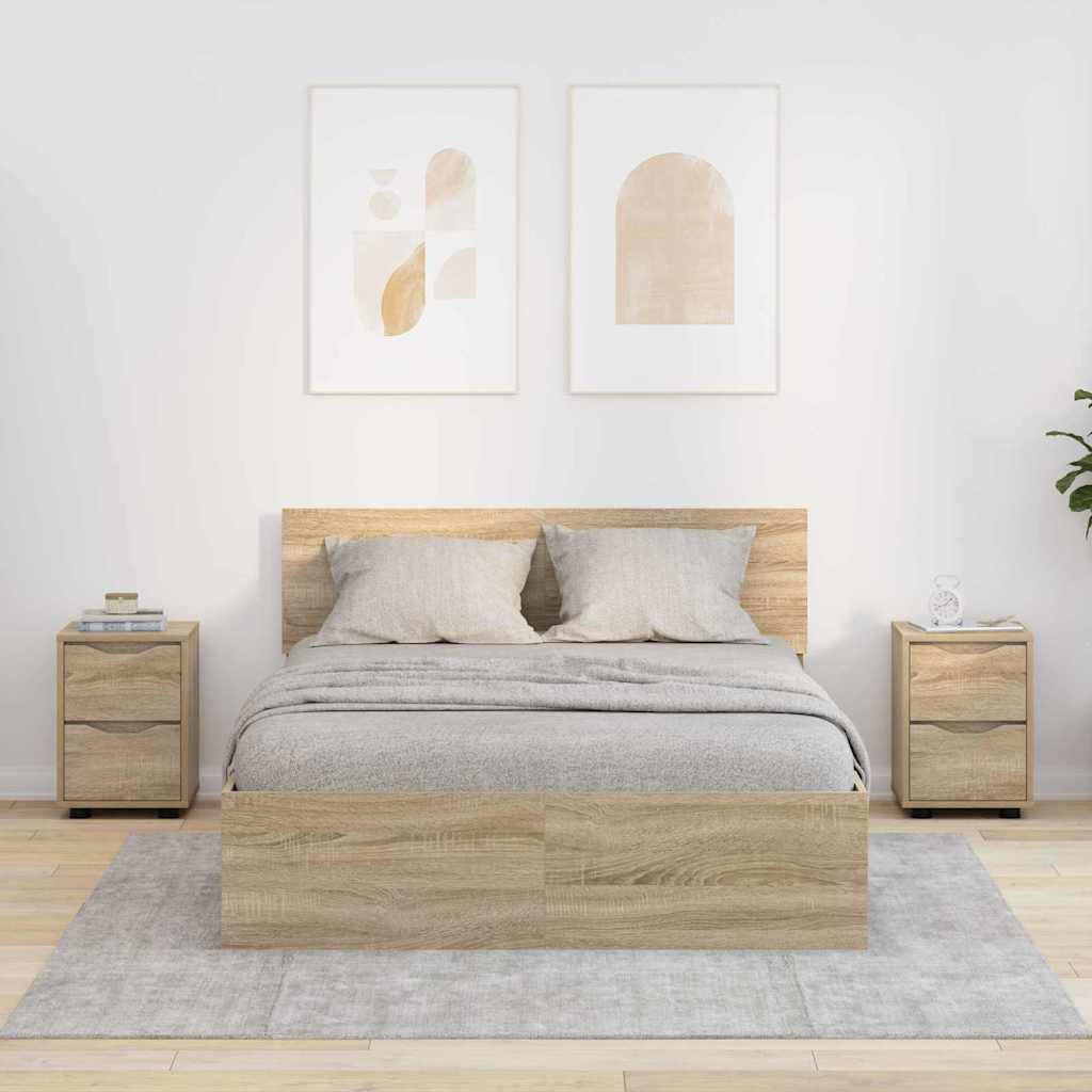 Nachtkastjes 2 pcs Sonoma Eiken 30,5 x 30 x 43 cm Bewerkt hout is nu te koop bij PeponiXL, paradijselijk wonen!