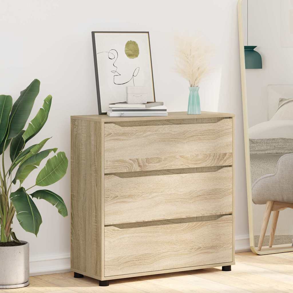 Opbergkast Sonoma Eiken 80 x 31 x 81 cm Bewerkt hout is nu te koop bij PeponiXL, paradijselijk wonen!
