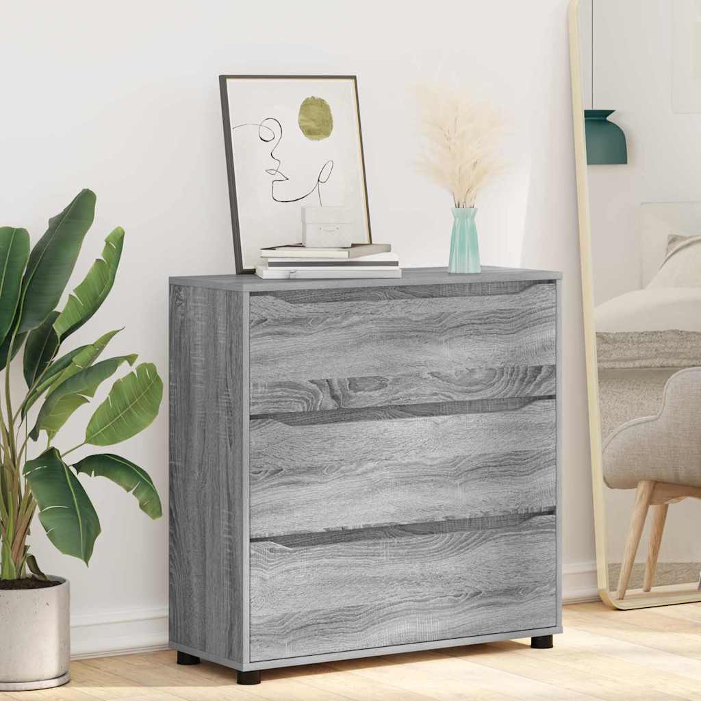 Opbergkast Grijs Sonoma 80 x 31 x 81 cm Bewerkt hout is nu te koop bij PeponiXL, paradijselijk wonen!
