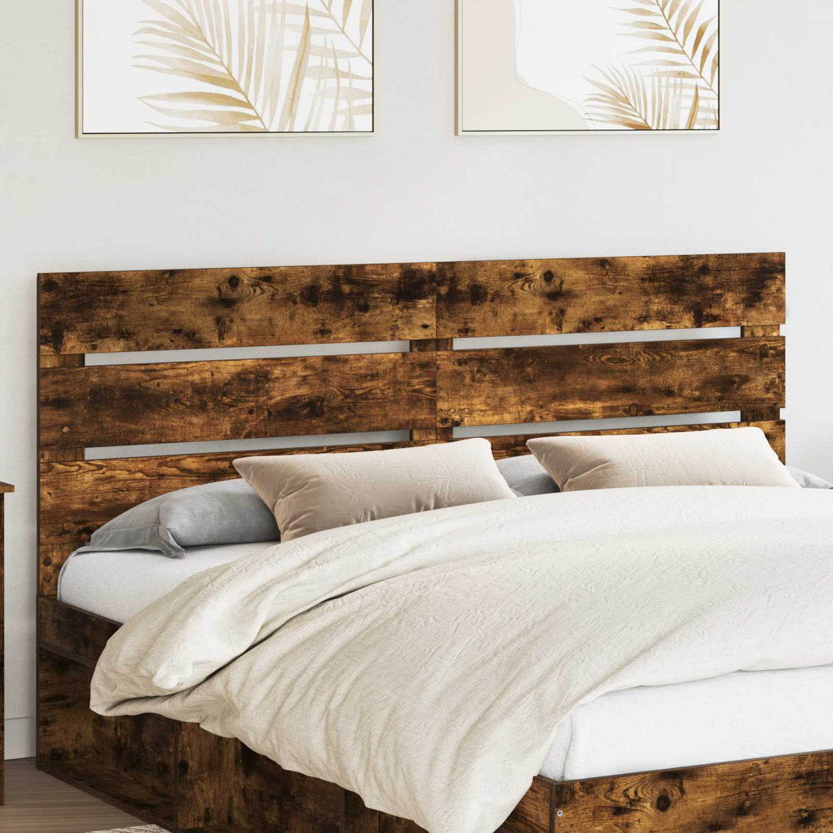 Hoofdbord Gerookt eiken 100 cm Bewerkt hout is nu te koop bij PeponiXL, paradijselijk wonen!