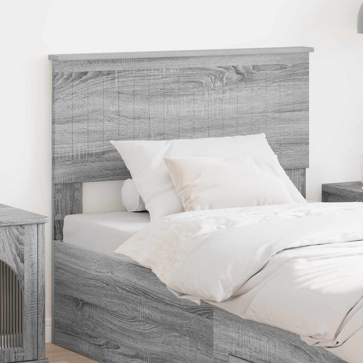 Hoofdbord Grijs Sonoma Bewerkt hout is nu te koop bij PeponiXL, paradijselijk wonen!
