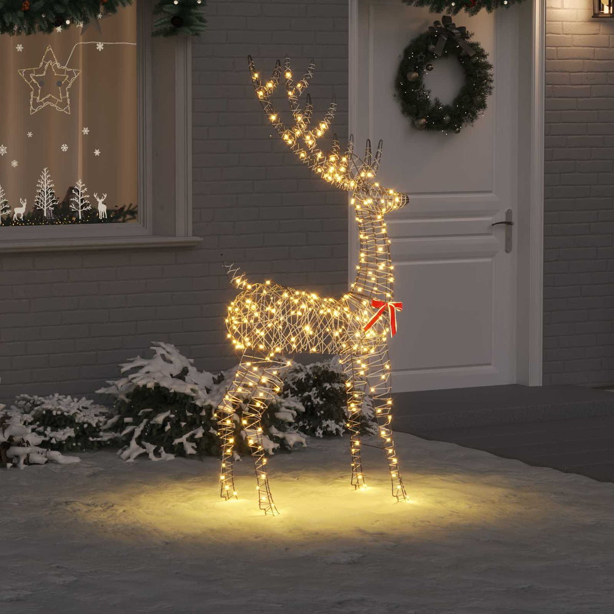 3D Rendier 250 LED's Warmwit 180 cm Rattan is nu te koop bij PeponiXL, paradijselijk wonen!