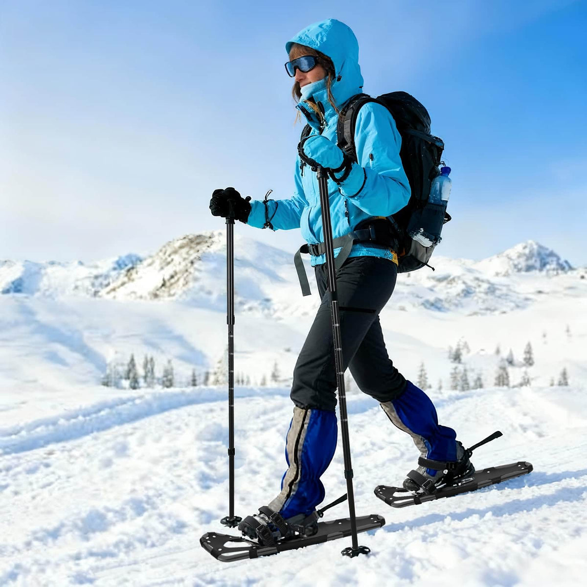 3 in 1 sneeuwschoenen met wandelschoenen Zwart 78,5 x 22 cm is nu te koop bij PeponiXL, paradijselijk wonen!