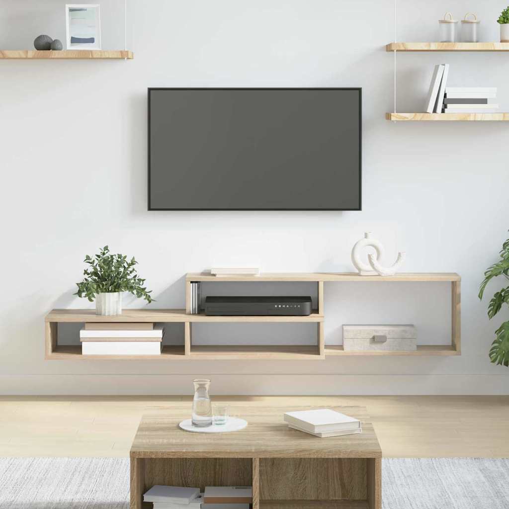 TV-stand 150x25x28,5cm Bewerkt hout is nu te koop bij PeponiXL, paradijselijk wonen!