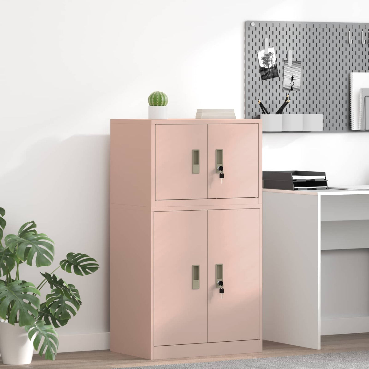 Opbergkast Roze 60 x 40 x 40 cm Staal is nu te koop bij PeponiXL, paradijselijk wonen!