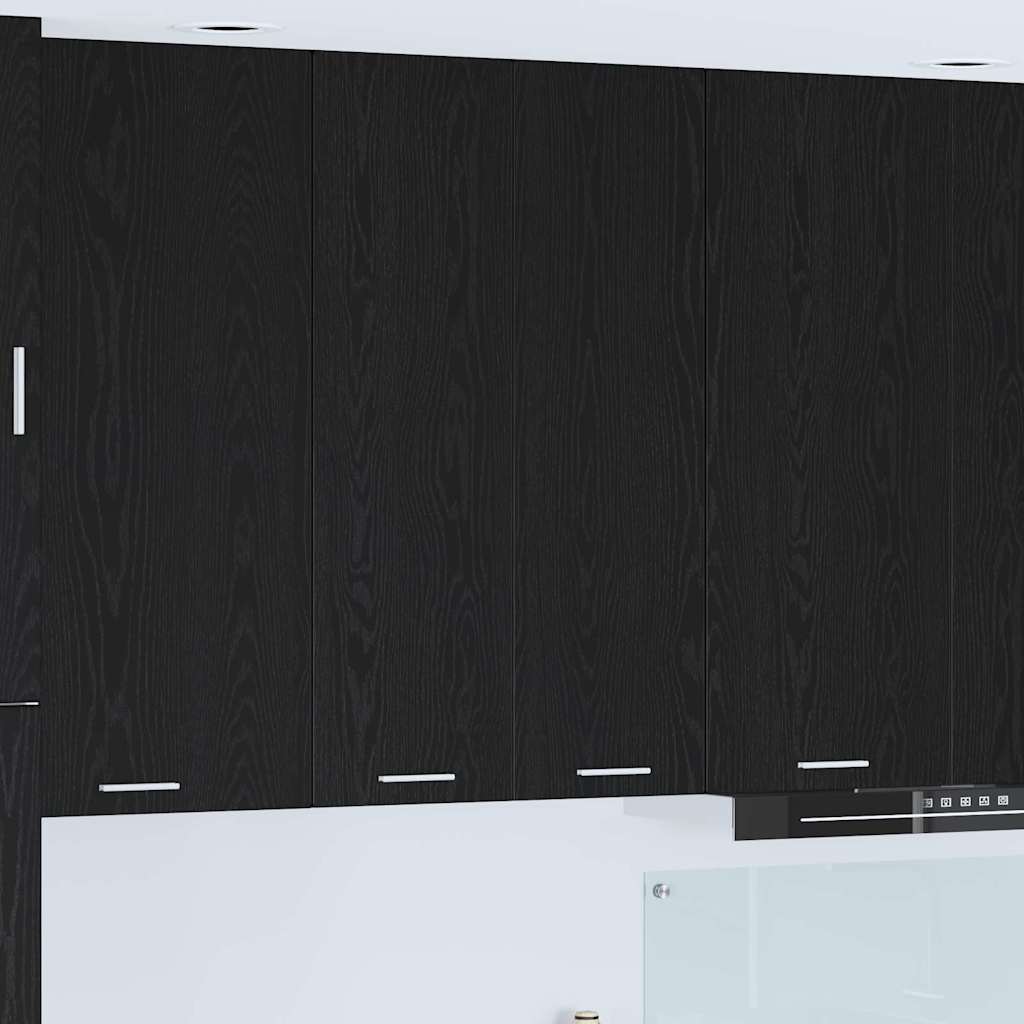 Hangkast met opslag Zwart Eiken 60 x 31 x 100 cm Bewerkt hout is nu te koop bij PeponiXL, paradijselijk wonen!