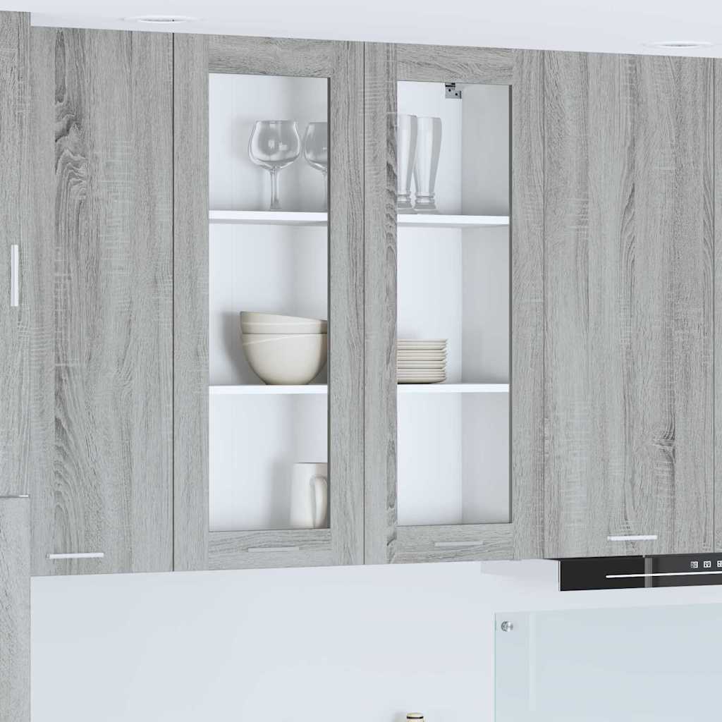 Hangkast met opslag Grijs Sonoma 80 x 31 x 100 cm Bewerkt hout is nu te koop bij PeponiXL, paradijselijk wonen!