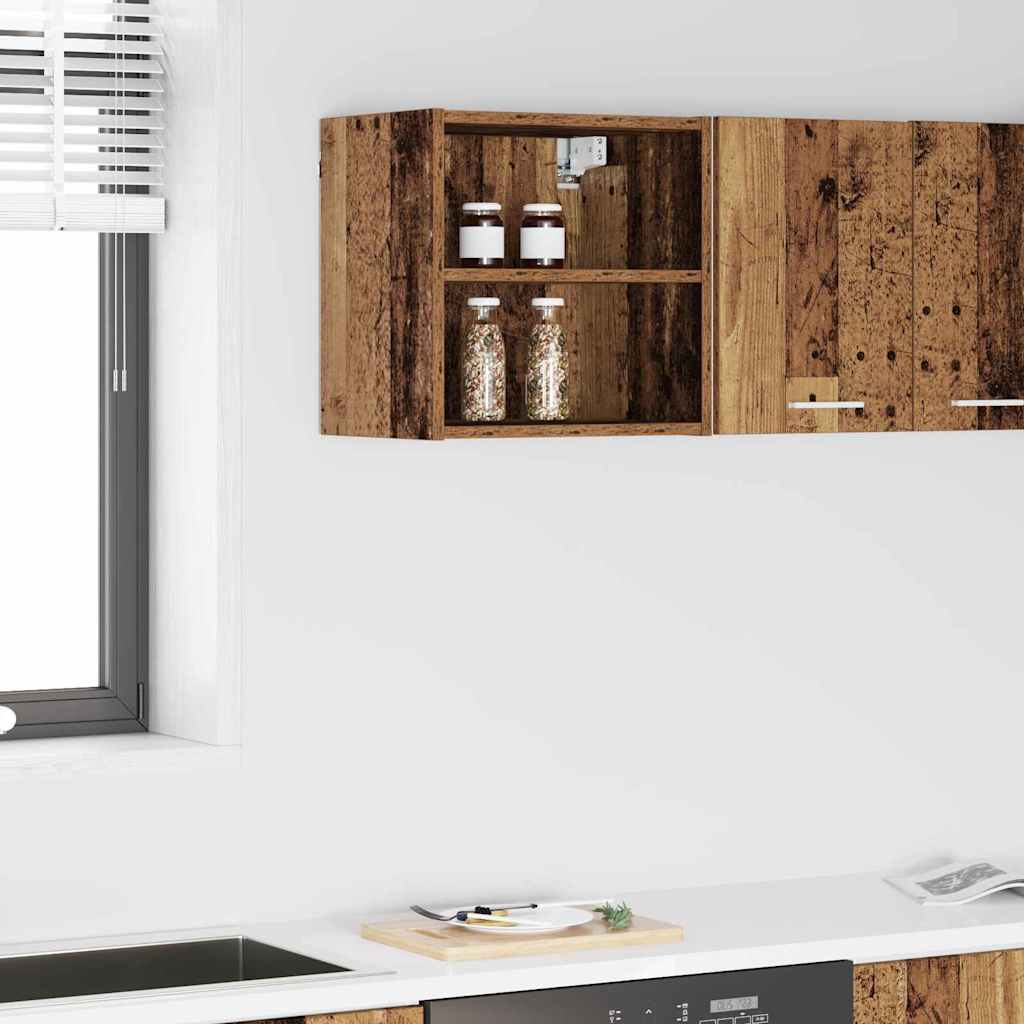 Hangkast met opslag Oudhout 40 x 29,5 x 40 cm Bewerkt hout is nu te koop bij PeponiXL, paradijselijk wonen!