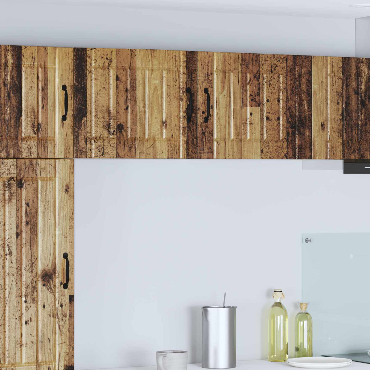 Vaatwasserpaneel Lucca 2 pcs Oud hout 50 x 31 x 40 cm is nu te koop bij PeponiXL, paradijselijk wonen!