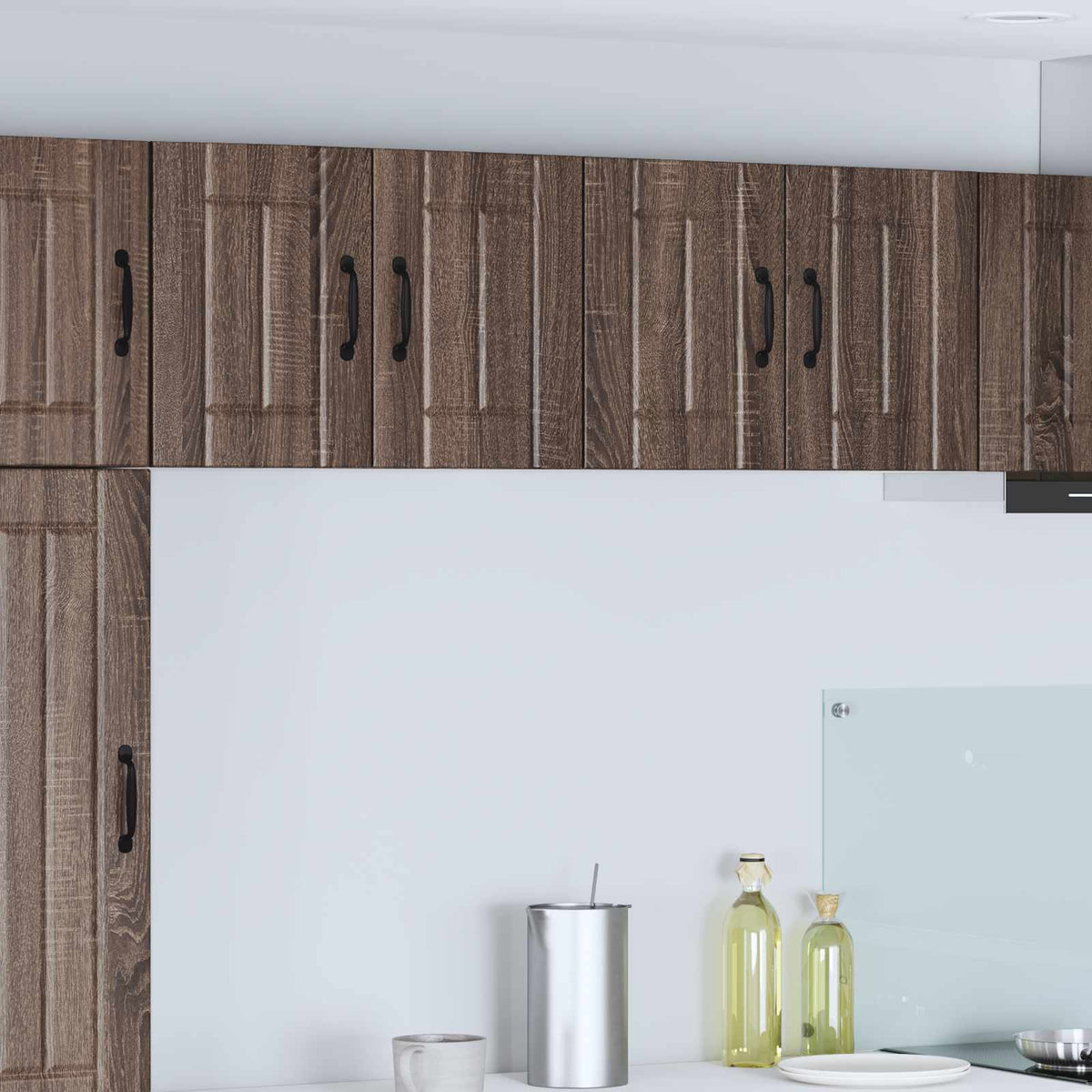 Keukenwandkasten Lucca 2 pcs Bruin eiken 60 x 31 x 40 cm is nu te koop bij PeponiXL, paradijselijk wonen!
