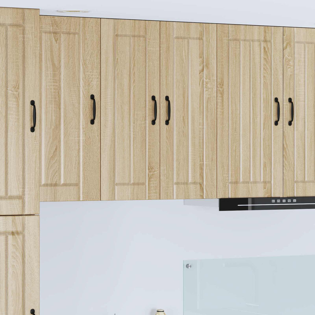 Wandglas cabinet LUCCA Sonoma Eiken 60 x 31 x 80 cm is nu te koop bij PeponiXL, paradijselijk wonen!