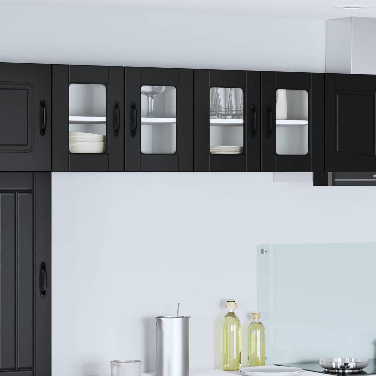 Vaatwasserpaneel 2 pcs Zwart 60 x 31 x 40 cm Bewerkt hout is nu te koop bij PeponiXL, paradijselijk wonen!