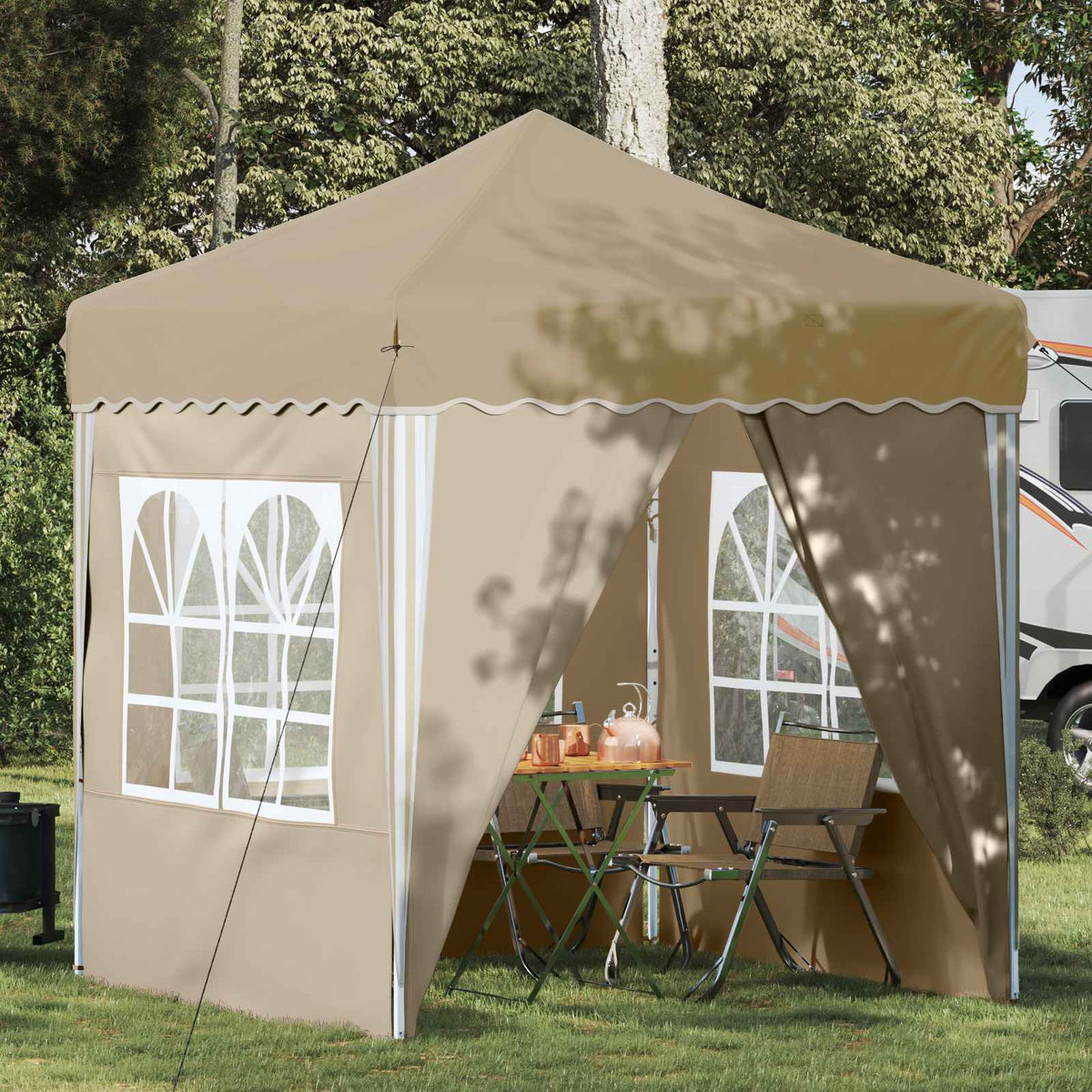 Pop-up Feesttent Crème 195 x 195 x 245 cm is nu te koop bij PeponiXL, paradijselijk wonen!