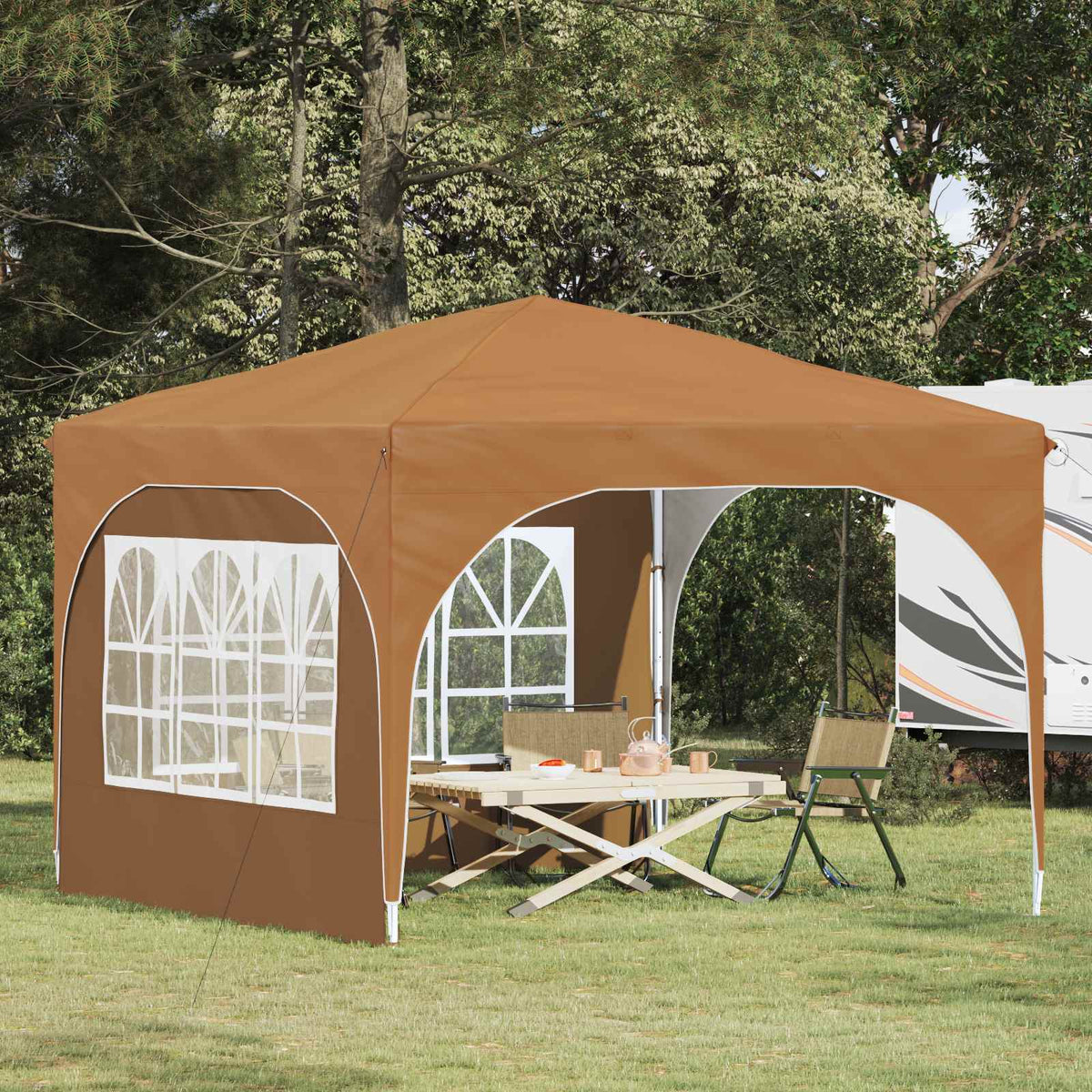 Pop-up Feesttent 290 x 290 x 245 cm Beige is nu te koop bij PeponiXL, paradijselijk wonen!