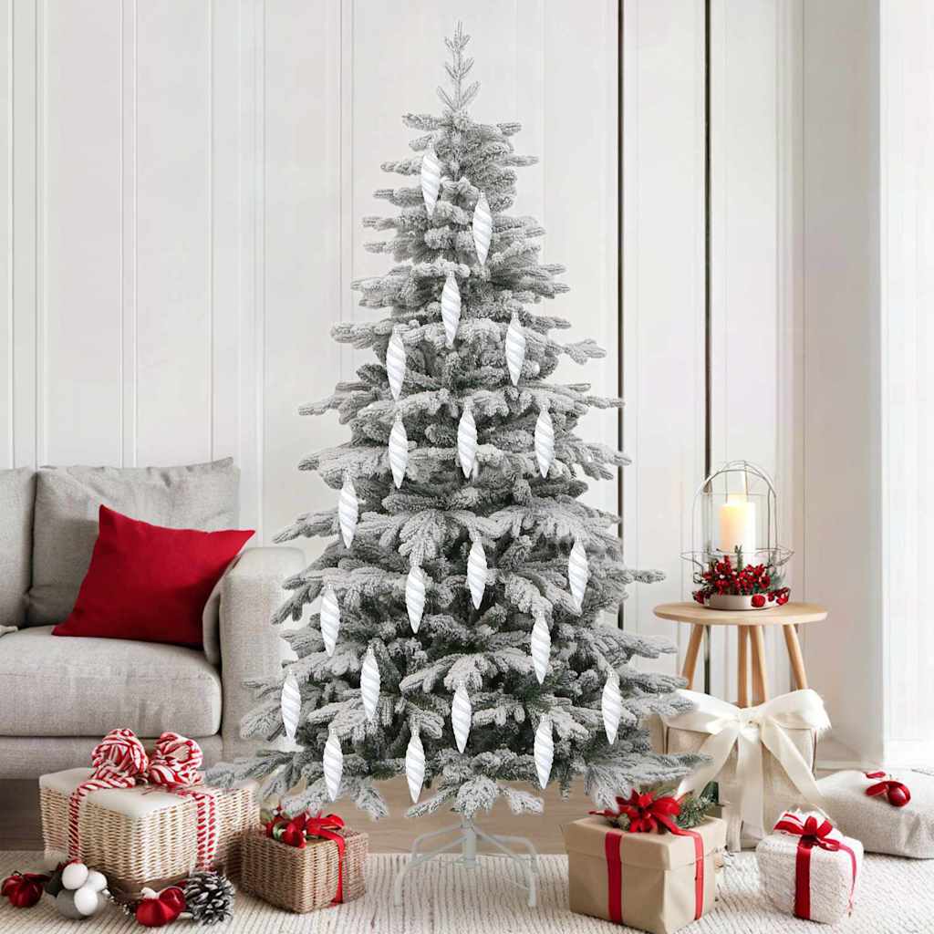 Kerst Spiralvorm Bal 40 pcs Wit Kunststof is nu te koop bij PeponiXL, paradijselijk wonen!