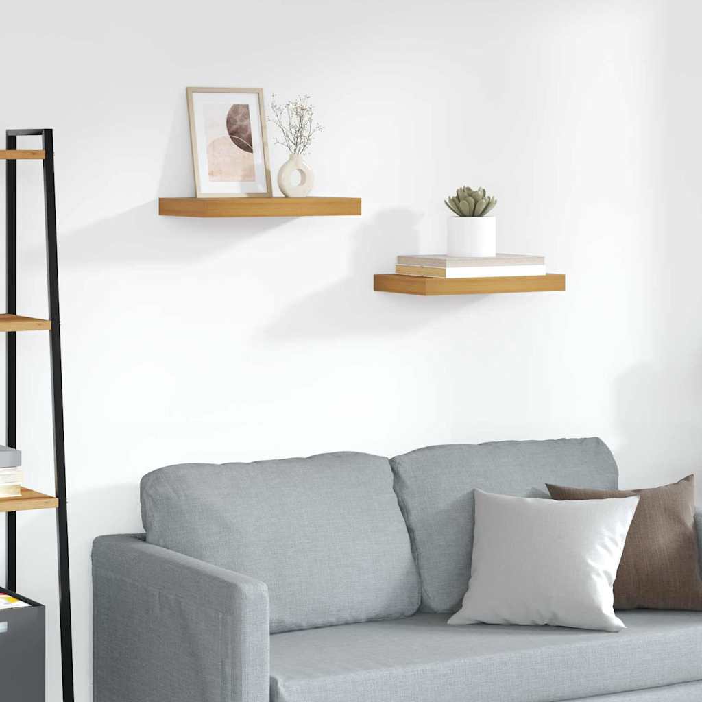 Wandplank Muurmontage 2 st Bruin 40 x 23,5 x 3,8 cm is nu te koop bij PeponiXL, paradijselijk wonen!