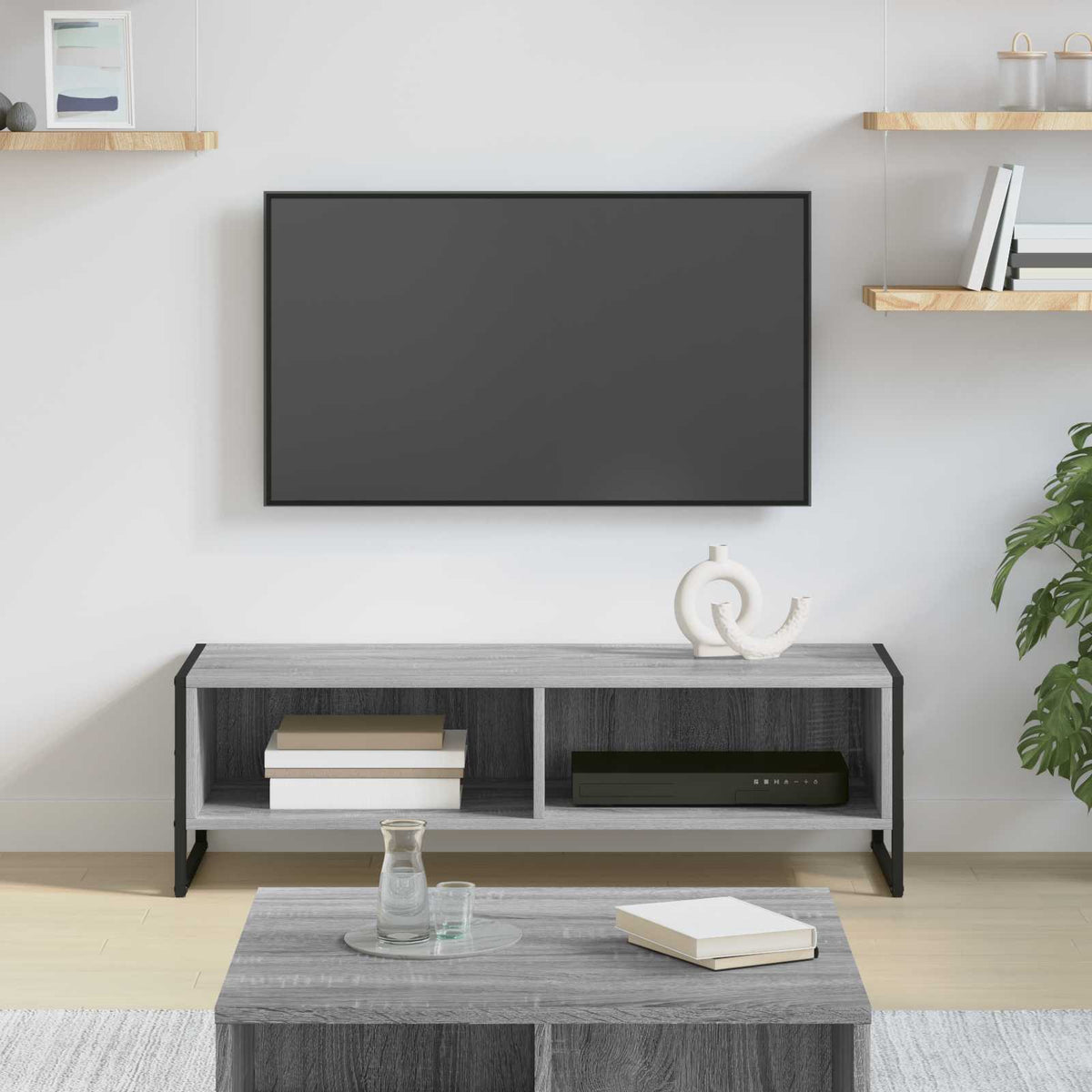 TV-kast Grijs Sonoma 100 x 36.5 x 30.5 cm Bewerkt hout is nu te koop bij PeponiXL, paradijselijk wonen!