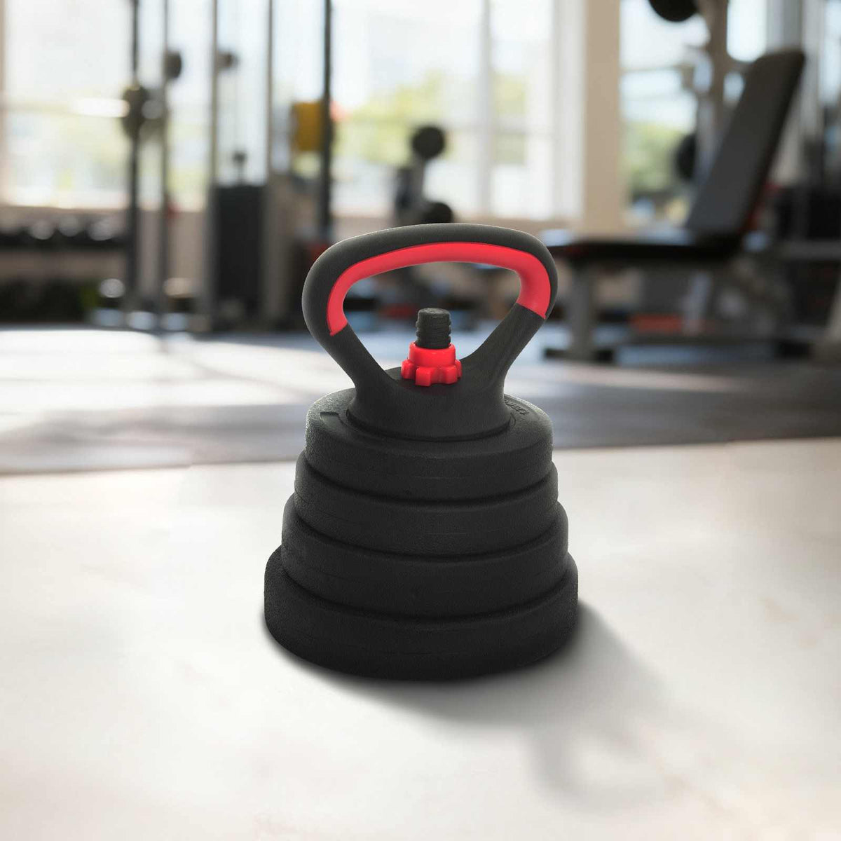 4-in-1 Dumbbell Barbell Kettlebell Set 30 kg Zwart en Rood is nu te koop bij PeponiXL, paradijselijk wonen!
