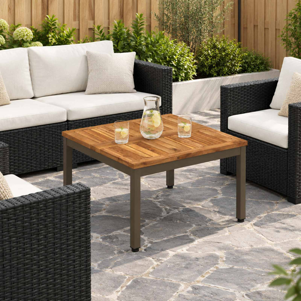 Salontafel Natuurlijk en Koffie 60 x 60,5 x 36 cm is nu te koop bij PeponiXL, paradijselijk wonen!